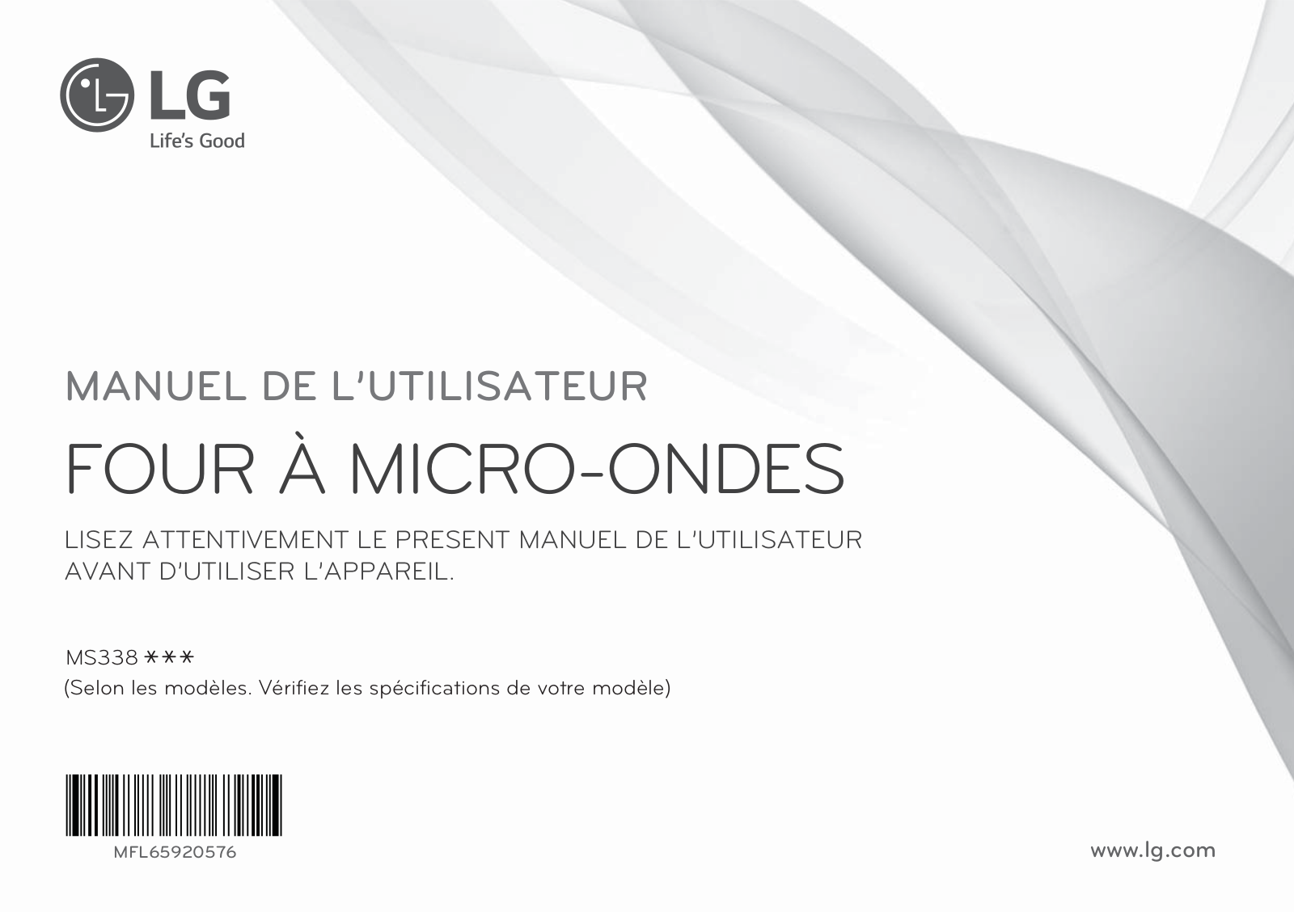 LG MS3382MR, MS3382NW User Manual