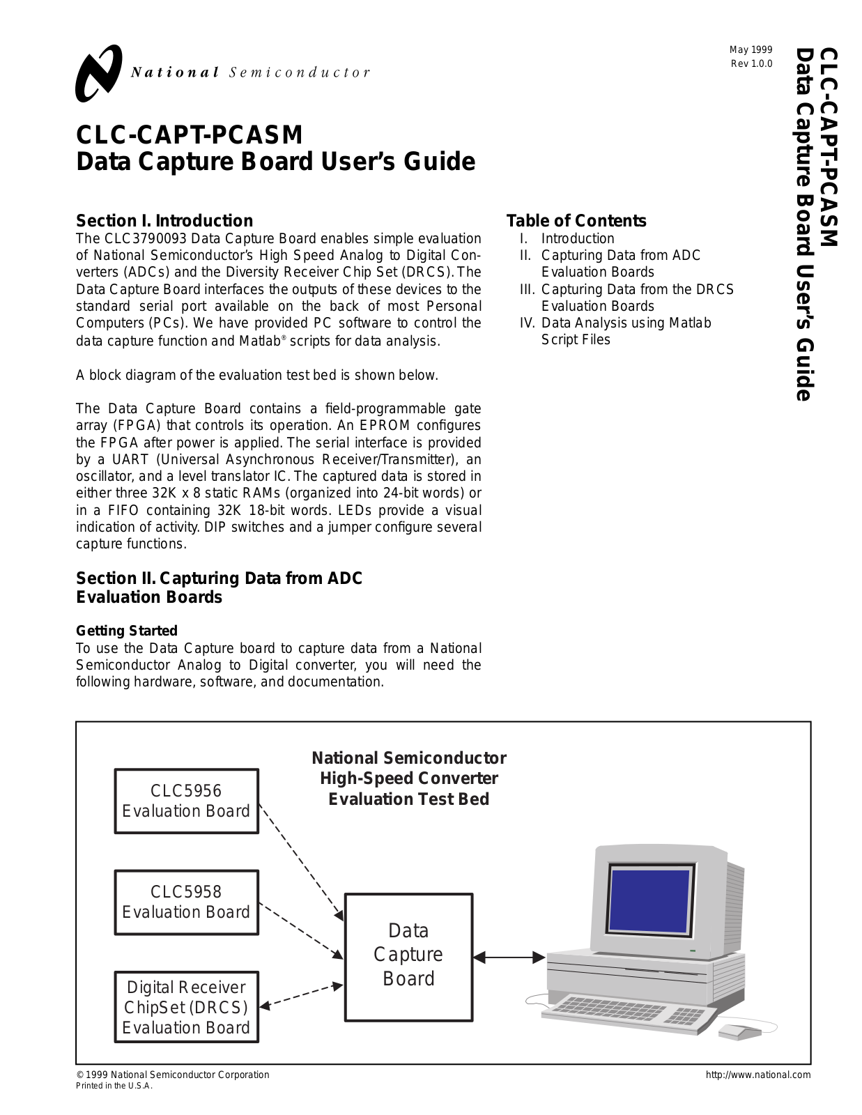 National Semiconductor CLC-CAPT-PCASM Technical data