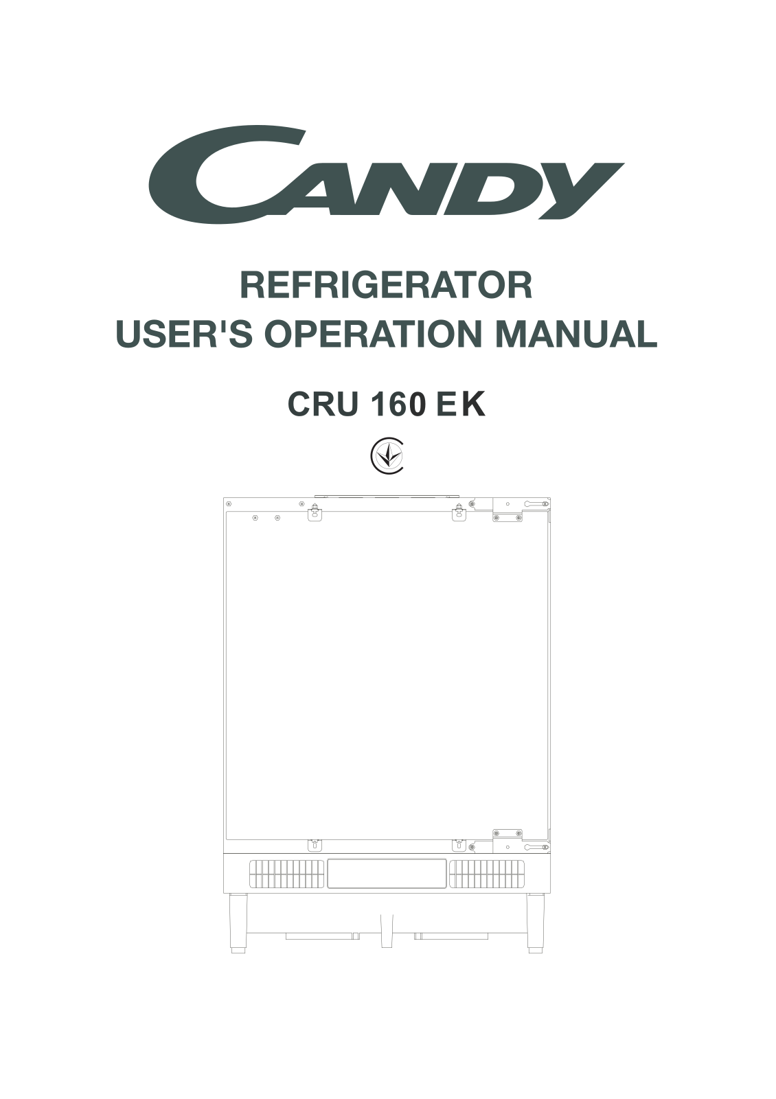 Candy CRU160EK Instruction manual