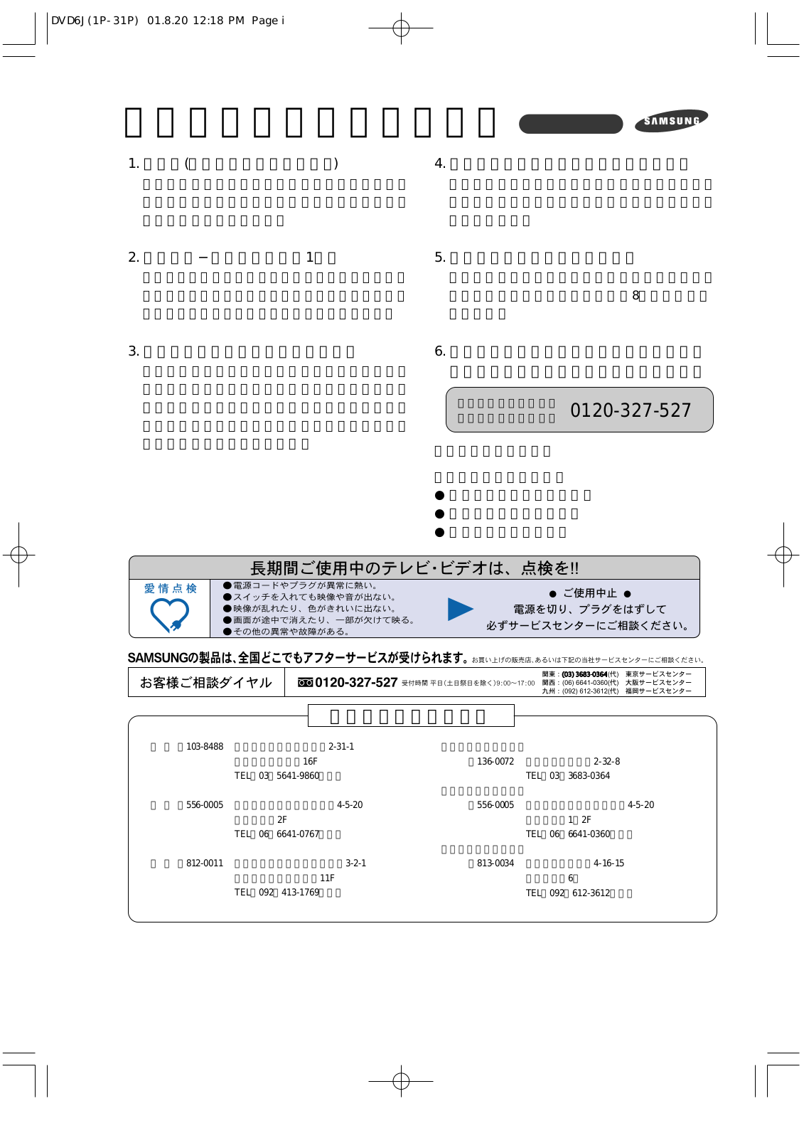 Samsung SV-DVD6J User Manual