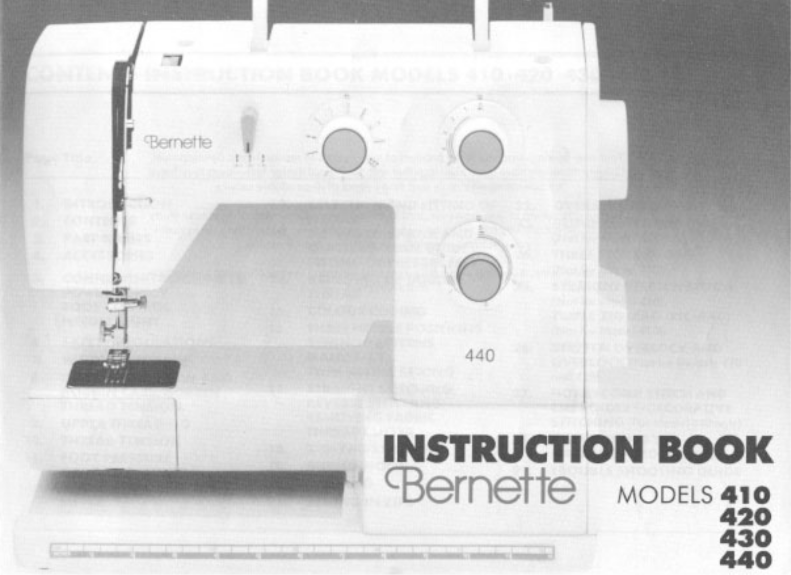 Bernina 420, 430, 410 User Manual