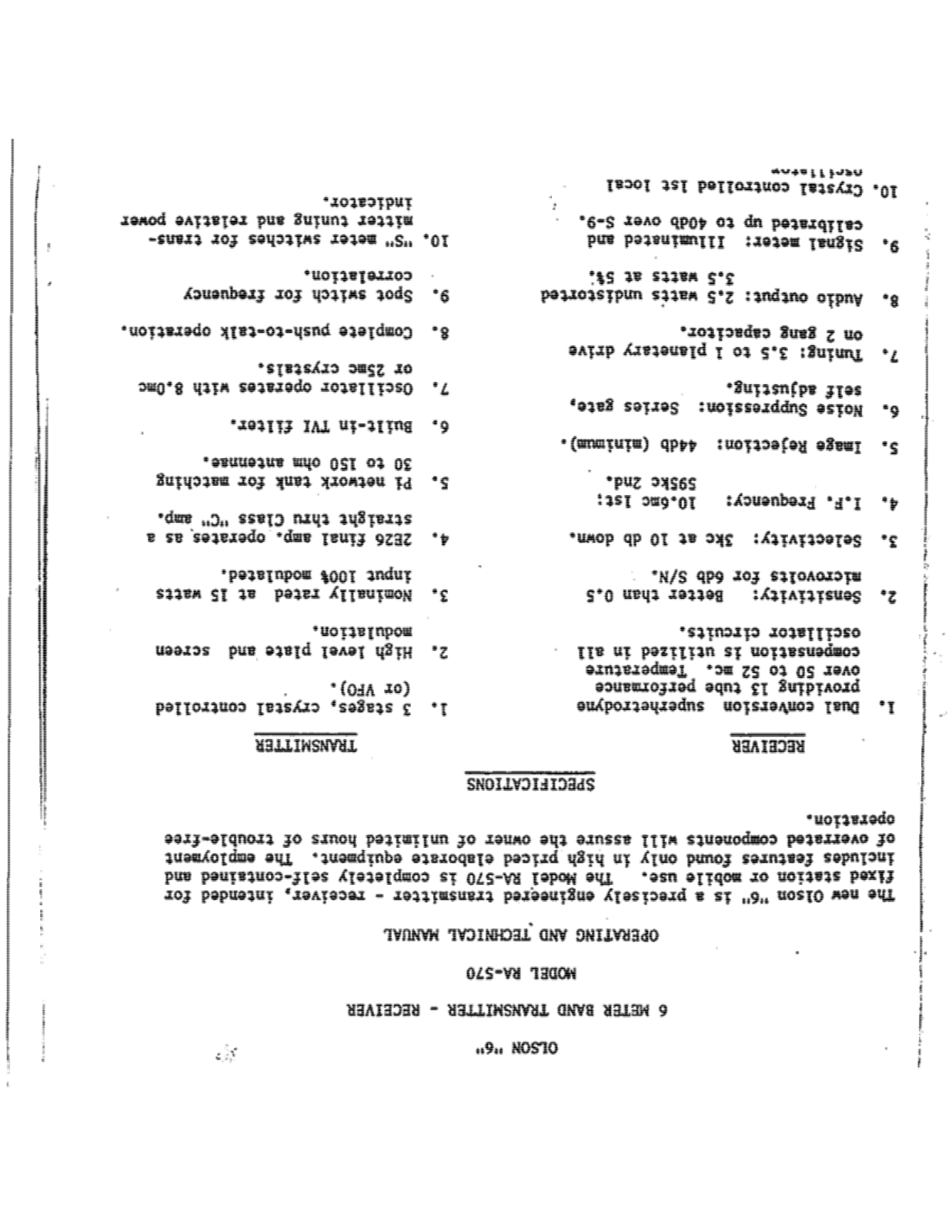 OLSON RA-570 User Manual (PAGE 2)