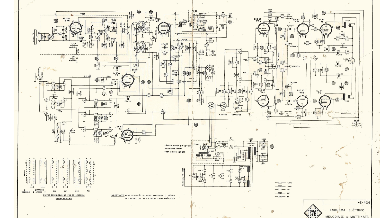 Telefunken Melodia III Cirquit Diagram