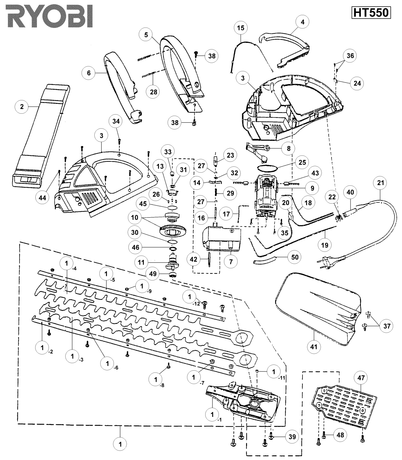 Ryobi HT550 User Manual