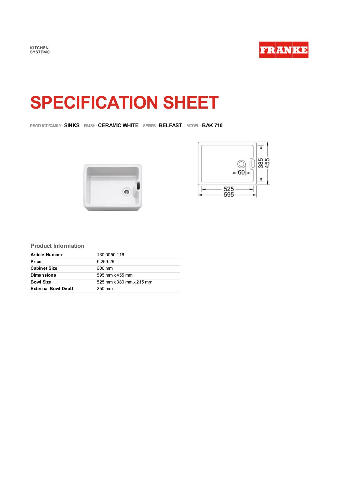 Franke Foodservice BAK 710 User Manual