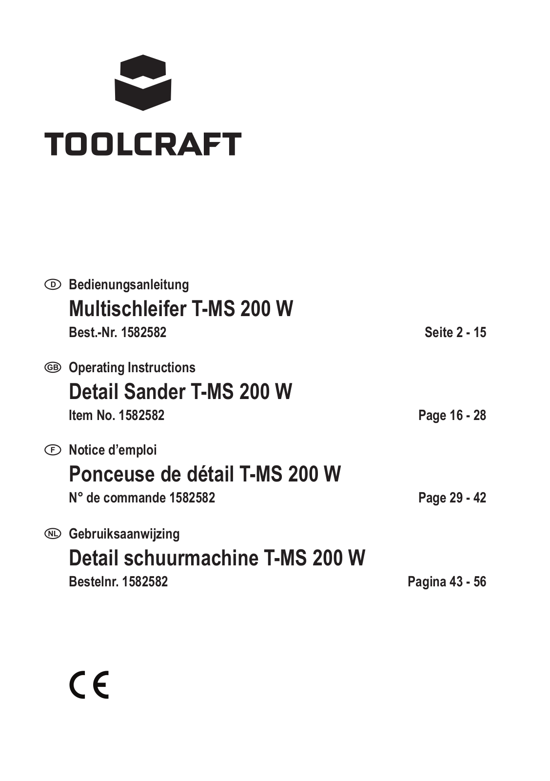 TOOLCRAFT T-MS 200 W User guide