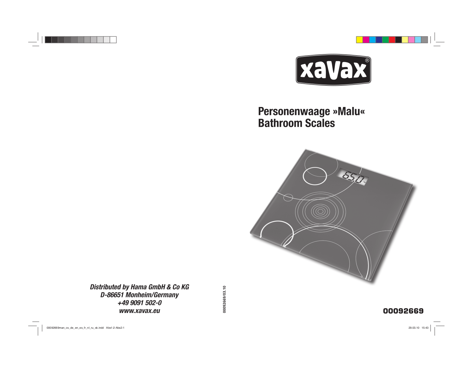 XAVAX Malu 92669 Red User Manual