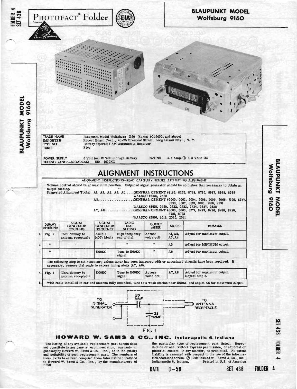 Blaupunkt Wolfsburg-9160 Service Manual