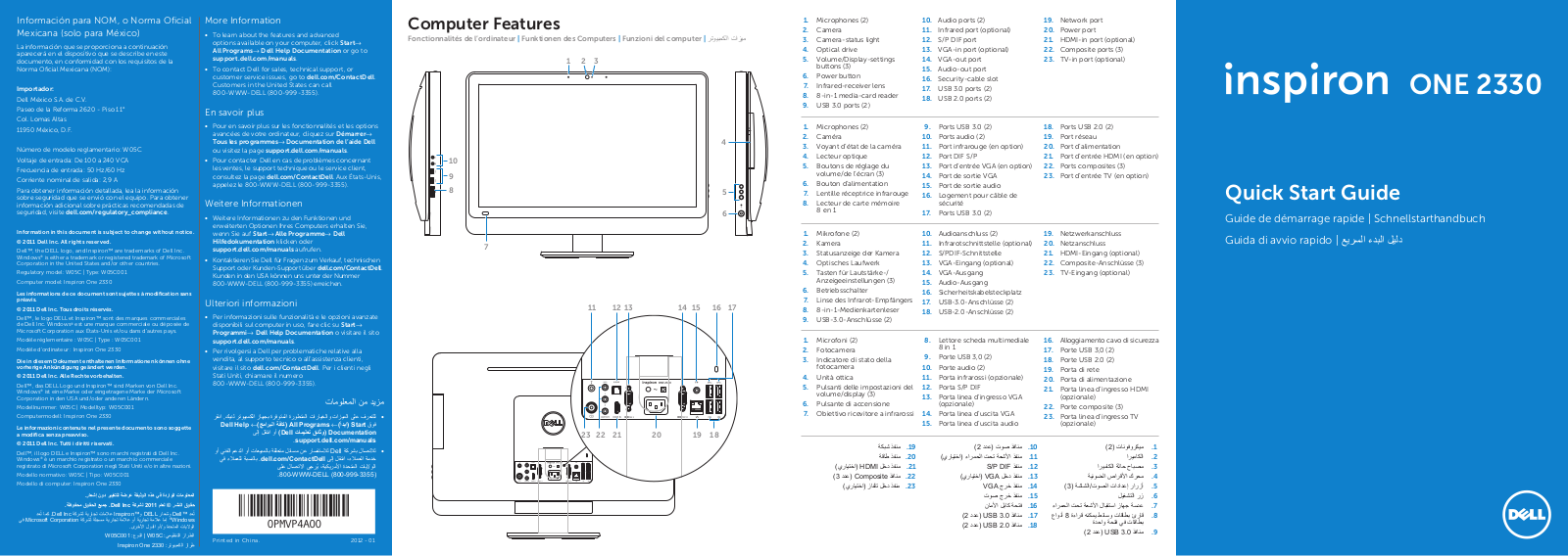 Dell Inspiron One 2330 User Manual