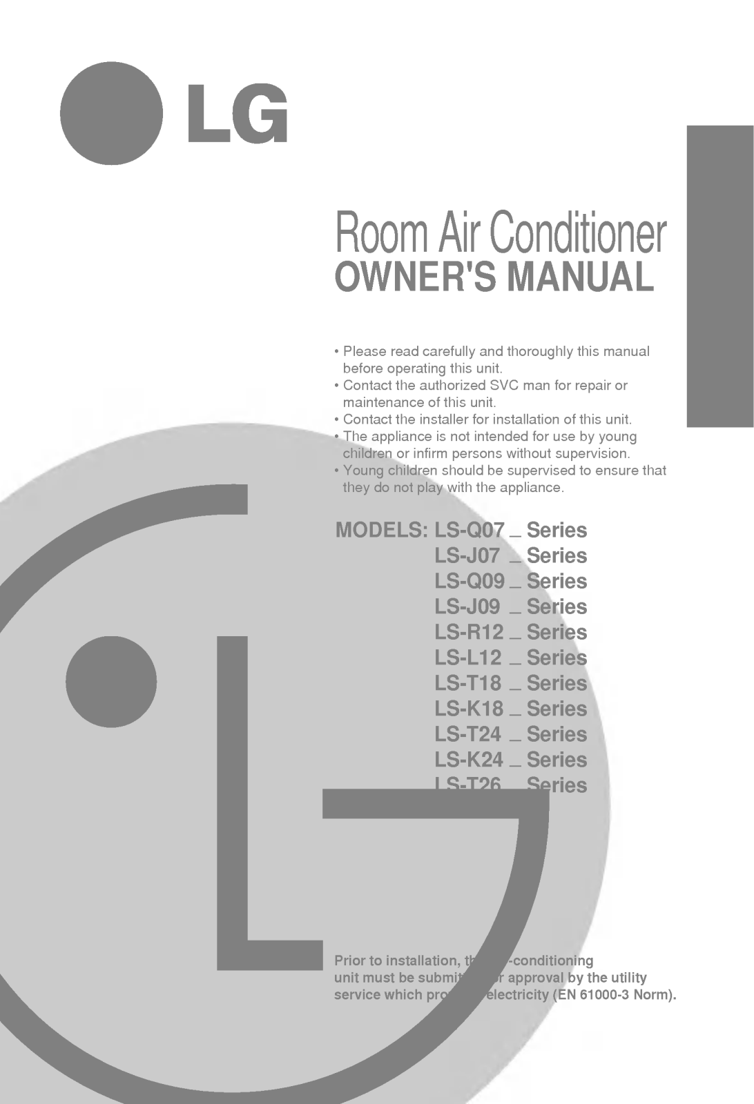 LG LS-K1863ML Owner’s Manual