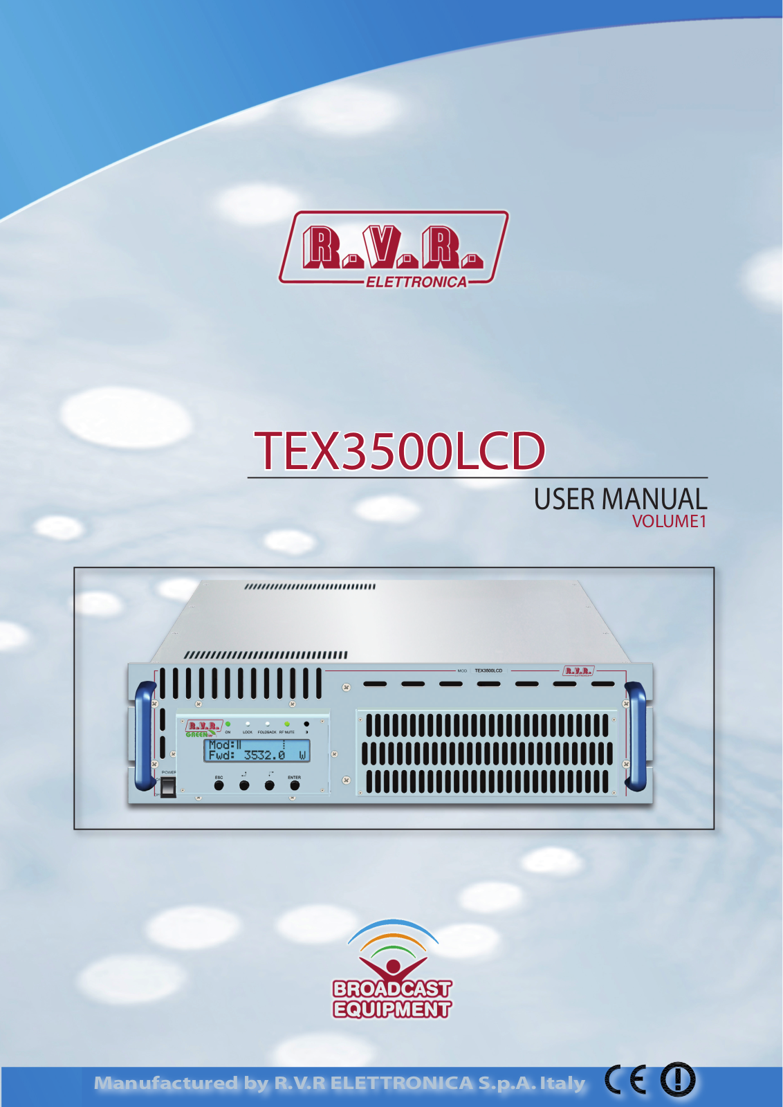 R.v.r. TEX3500LCD User Manual