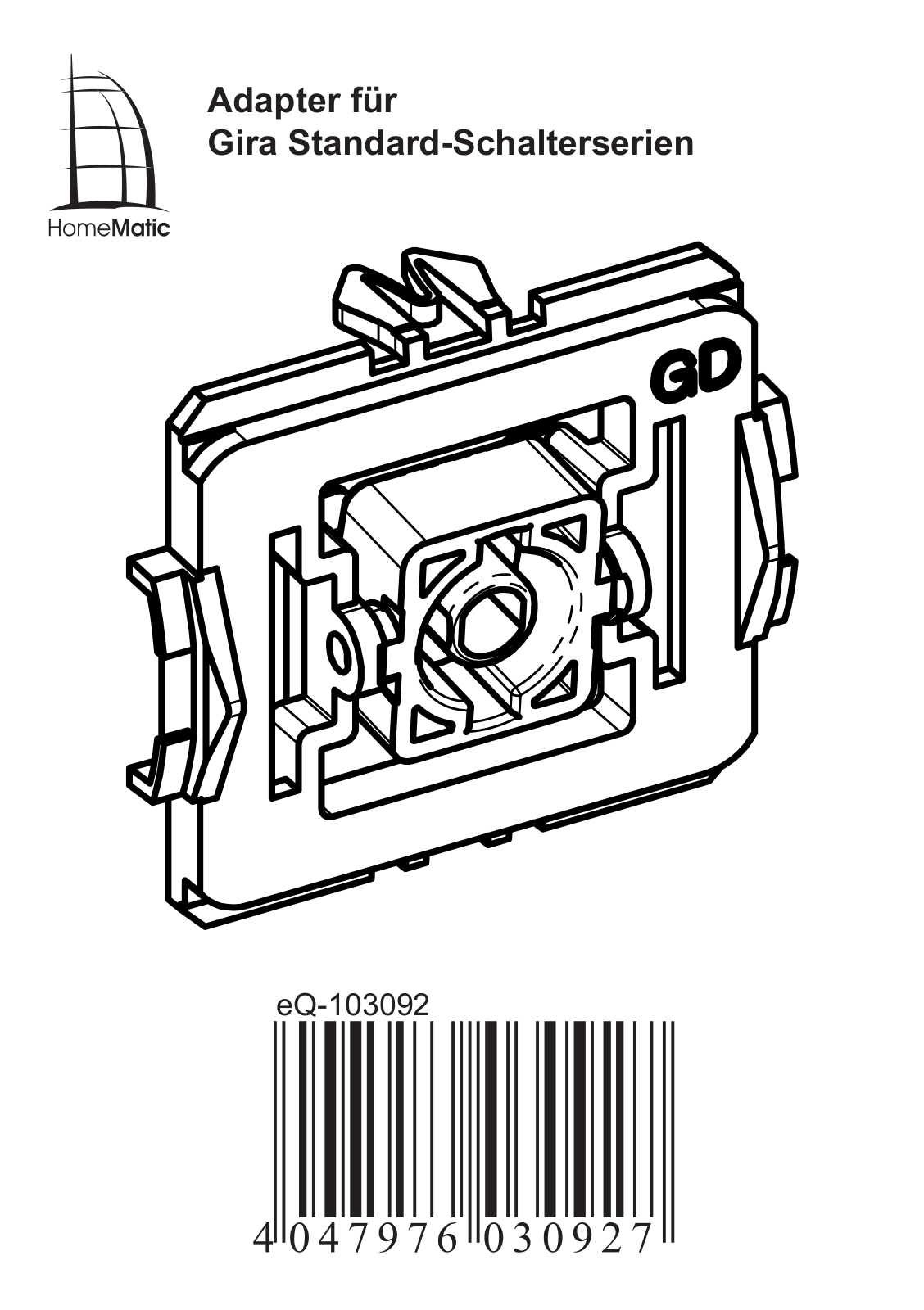 Homematic Adapter for Gira standard switch series Assembly Instructions