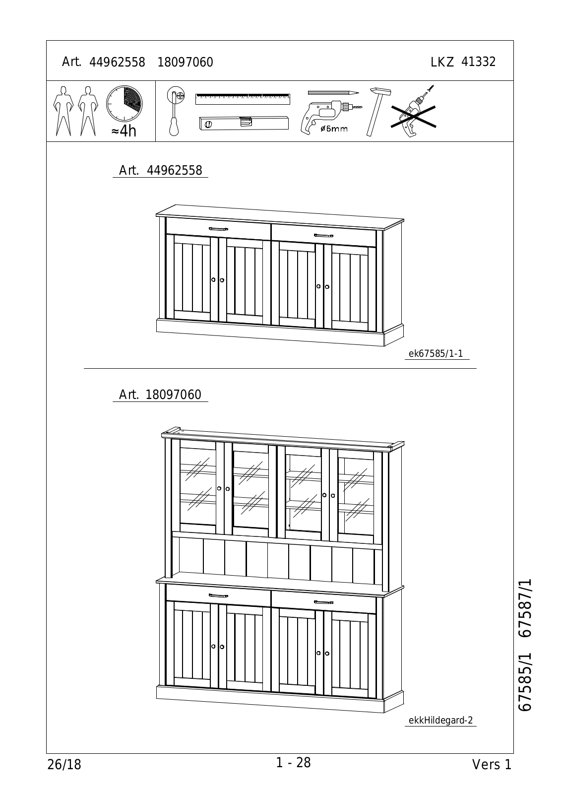 Home affaire Hildegard Assembly instructions