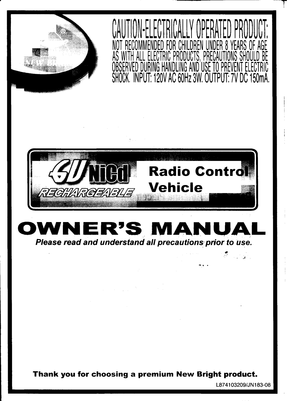 New Bright Co 838H User Manual