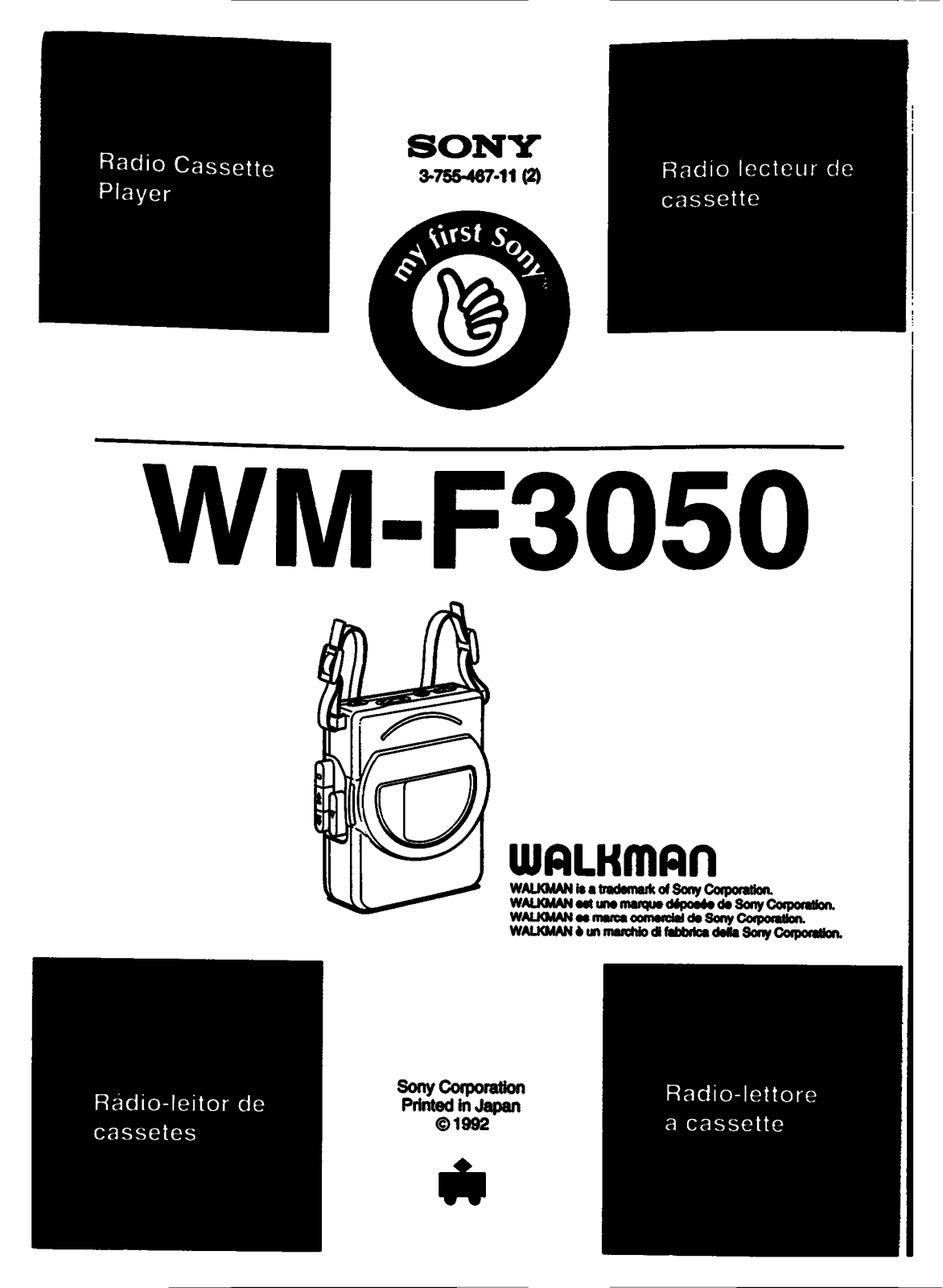 Sony WM-F3050 User Manual