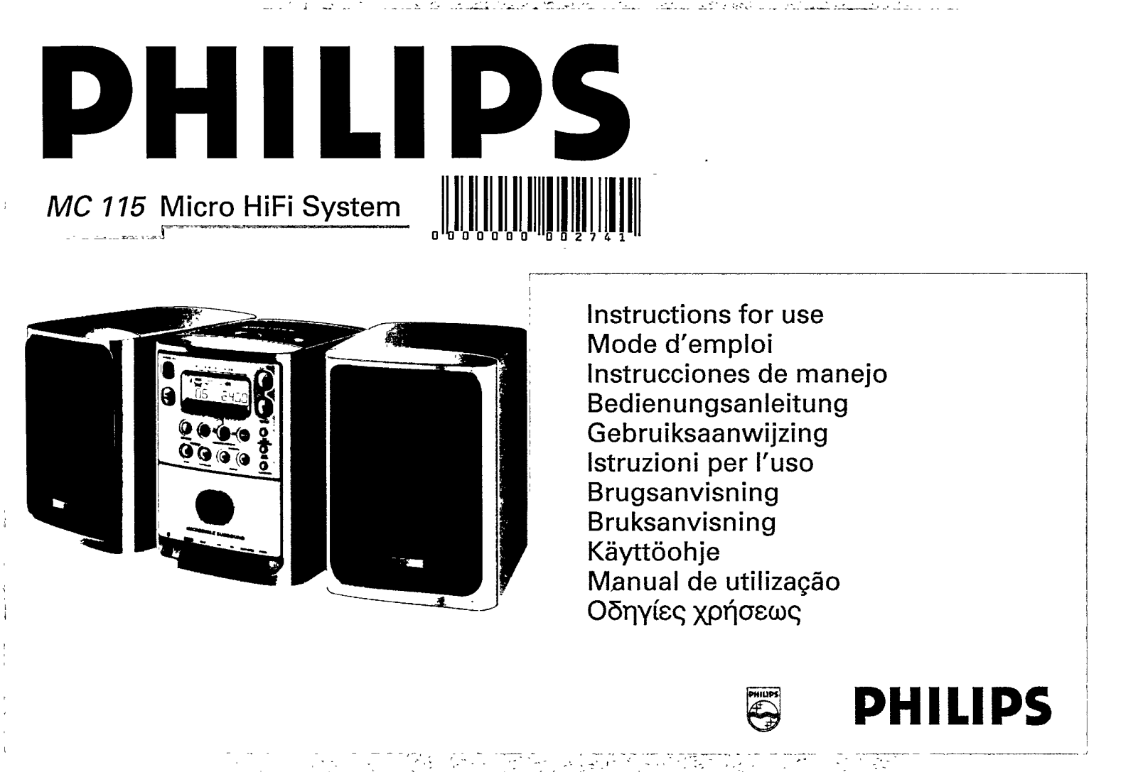 Philips MC115/22, MC115/14, MC115/02, MC115/01 User Manual