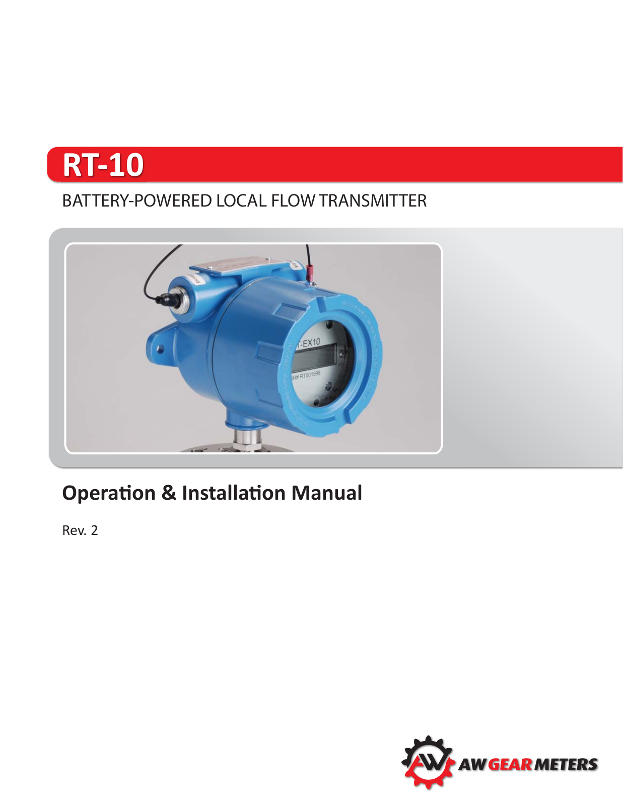 AW Gear Meters RT-10 User Manual