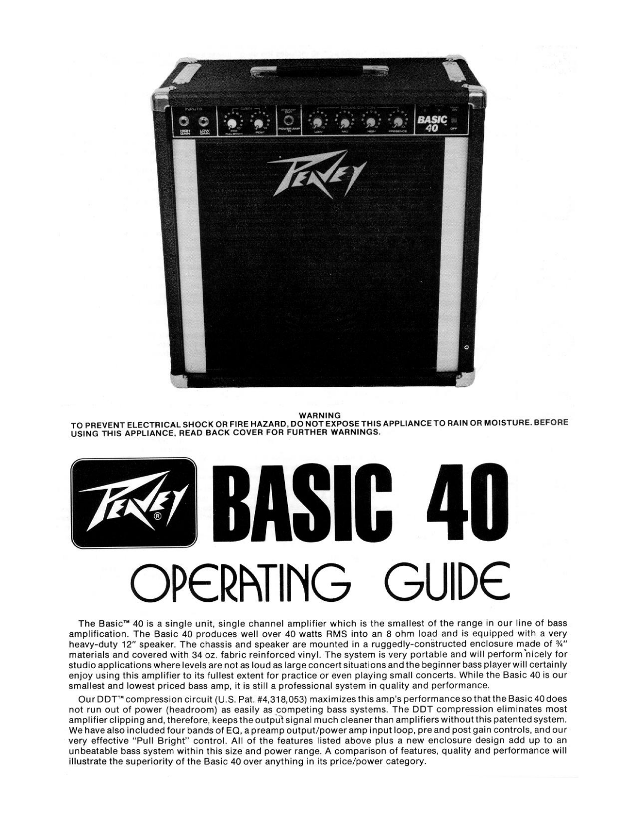 Peavey BASIC 40 User Manual