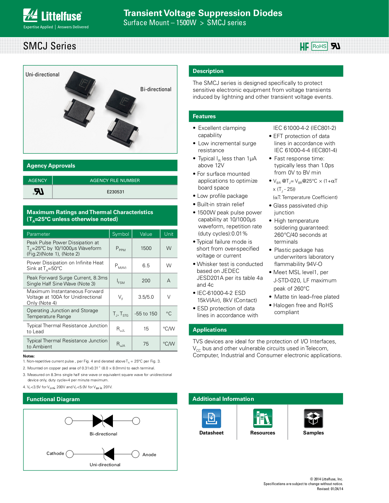 Littelfuse SMCJ User Manual