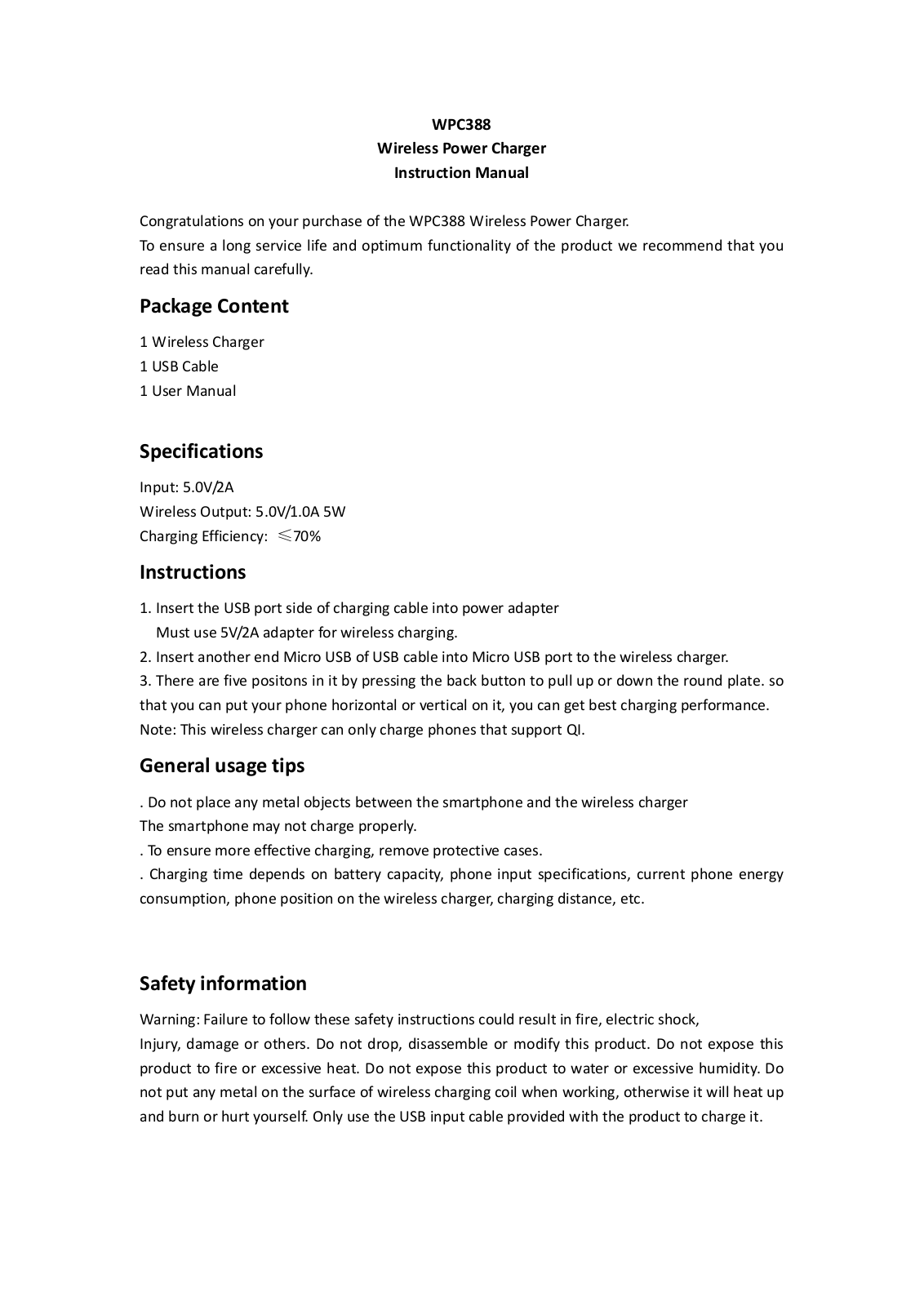 JMTek WPC388 User Manual