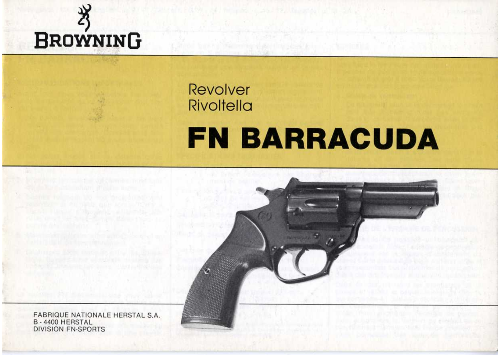 BROWNING BARRACUDA User Manual