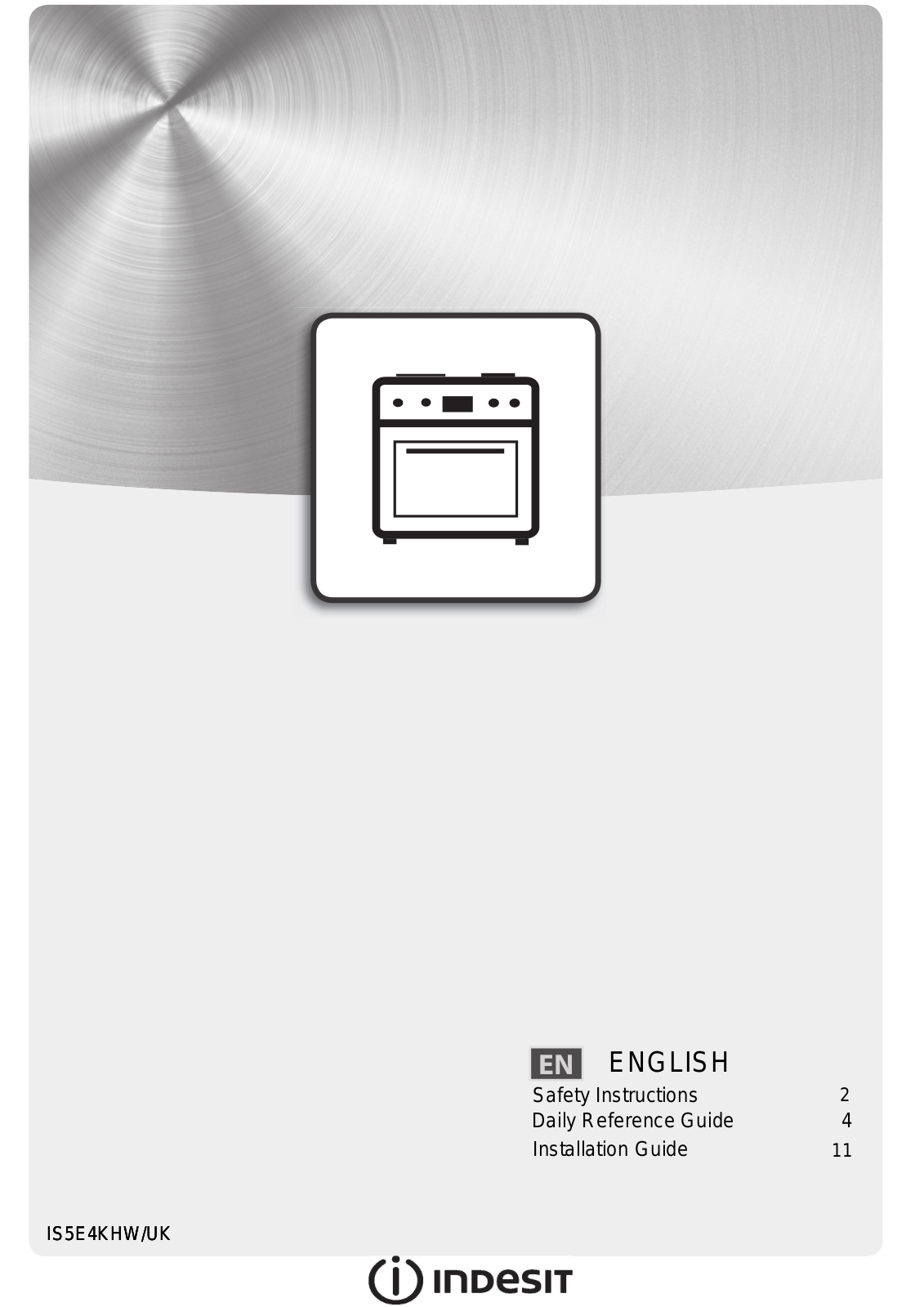 INDESIT IS5E4KHW/UK User Manual