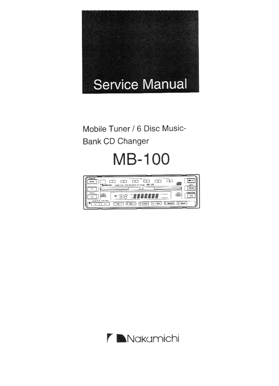 Nakamichi MB-100 Service Manual