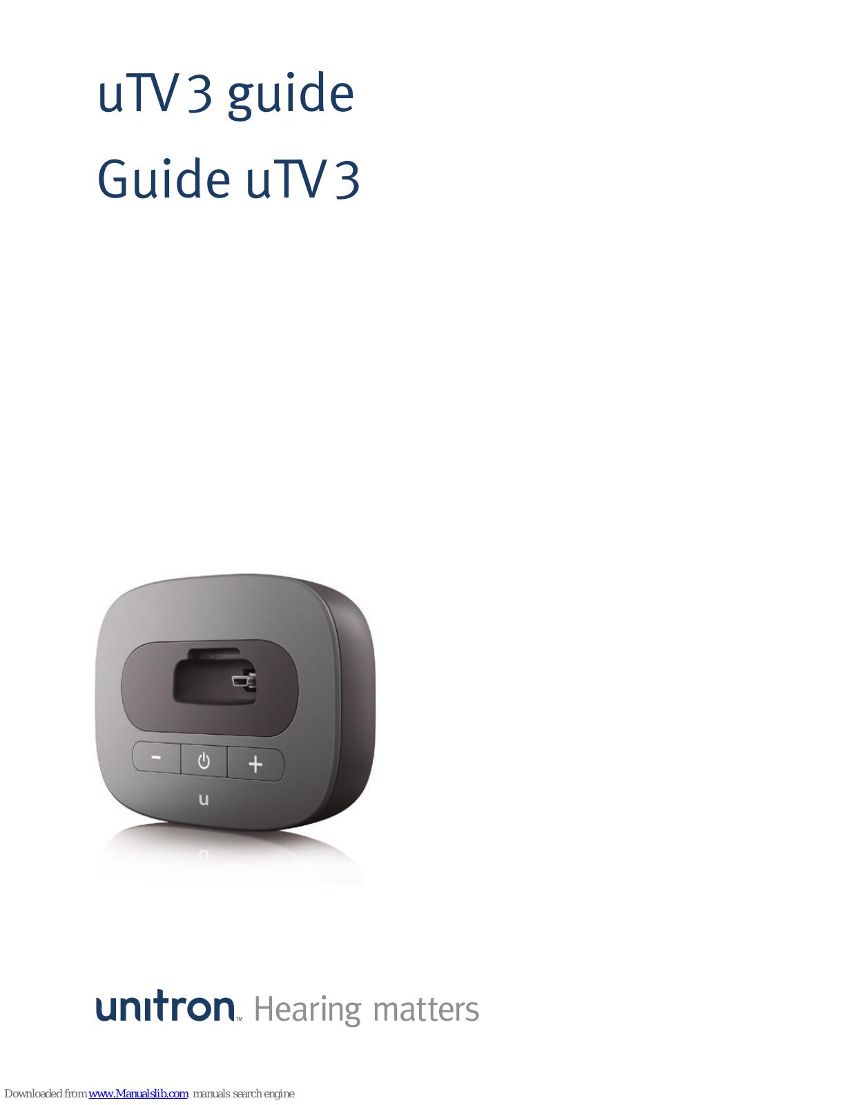 Unitron uTV3 User Manual - ManualMachine.com