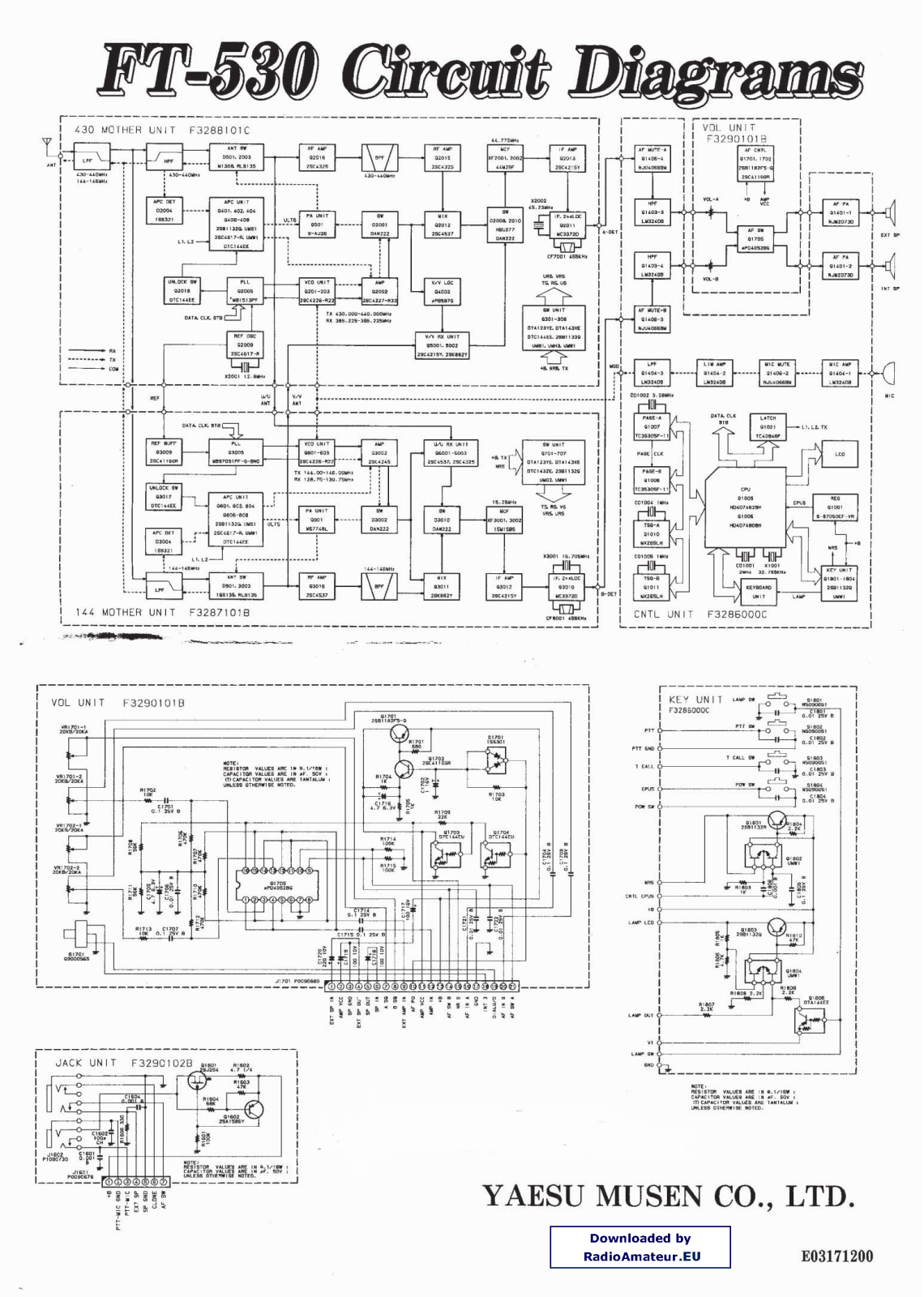 Yaesu FT530 Schematic