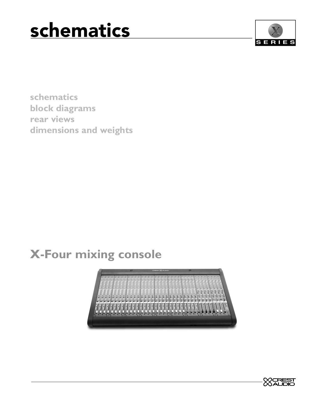 Crest Audio X four Schematic