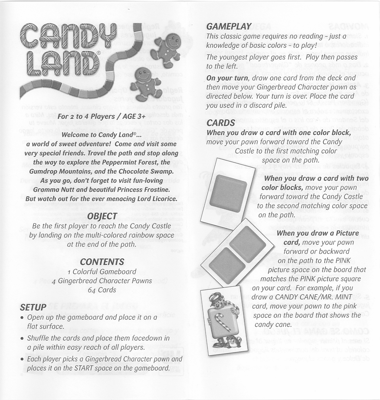 HASBRO Candy Land 2004 User Manual