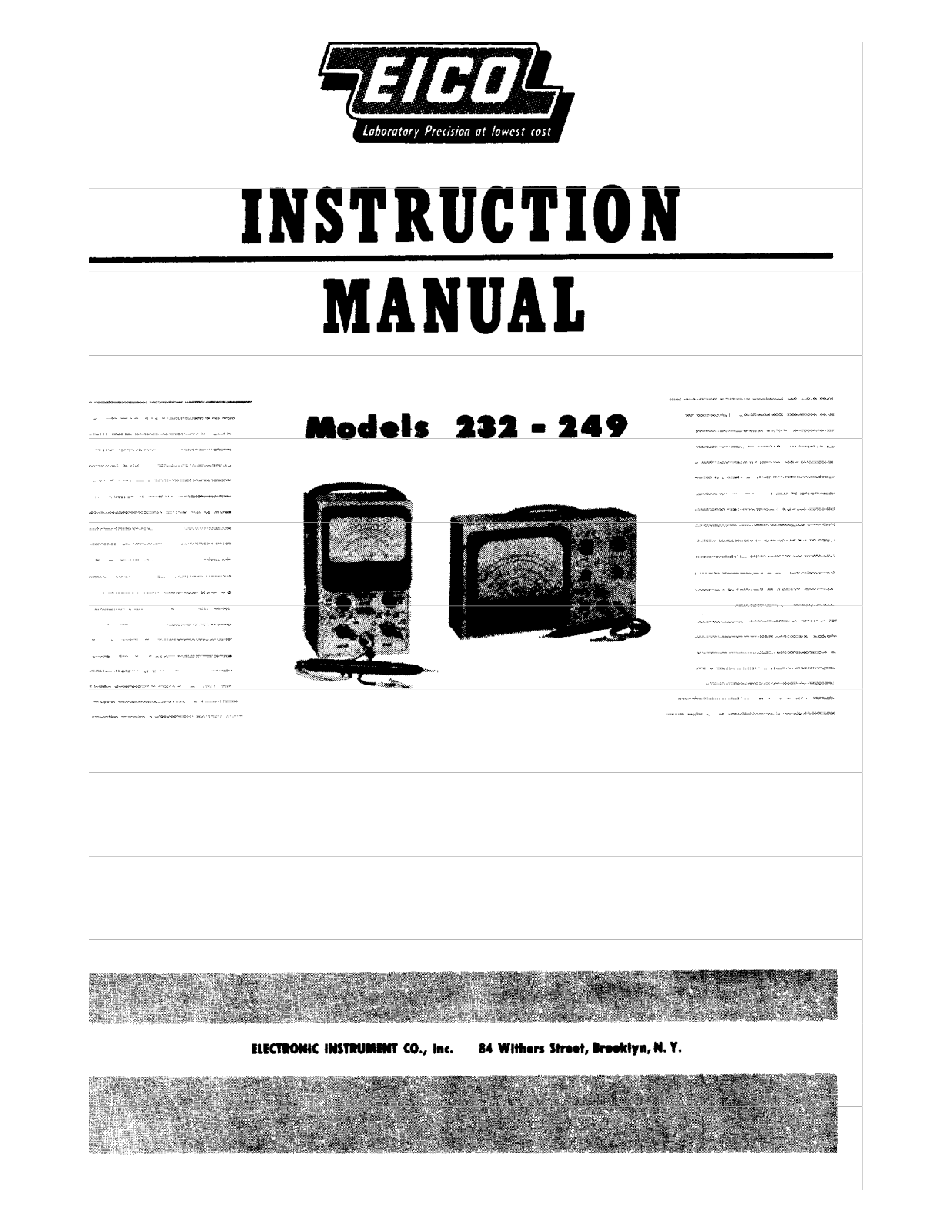 EICO 232, 249 User Manual