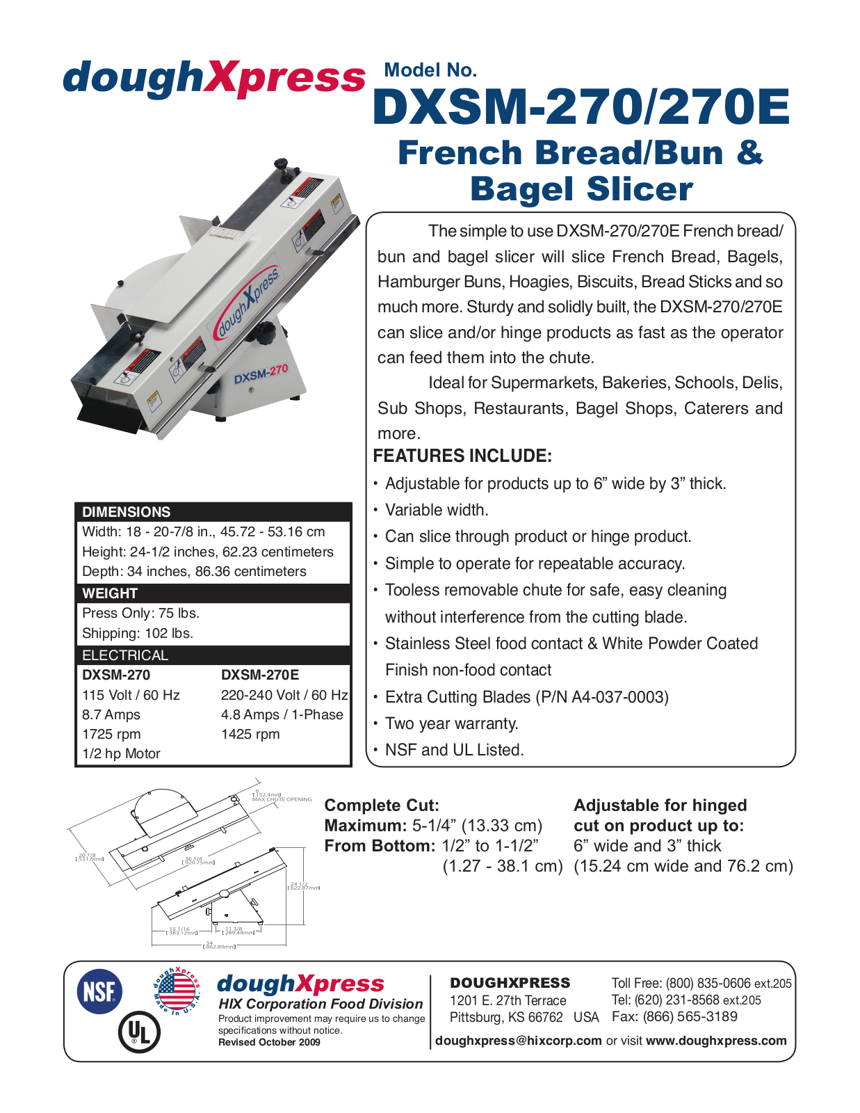 HIX DXSM-270 User Manual