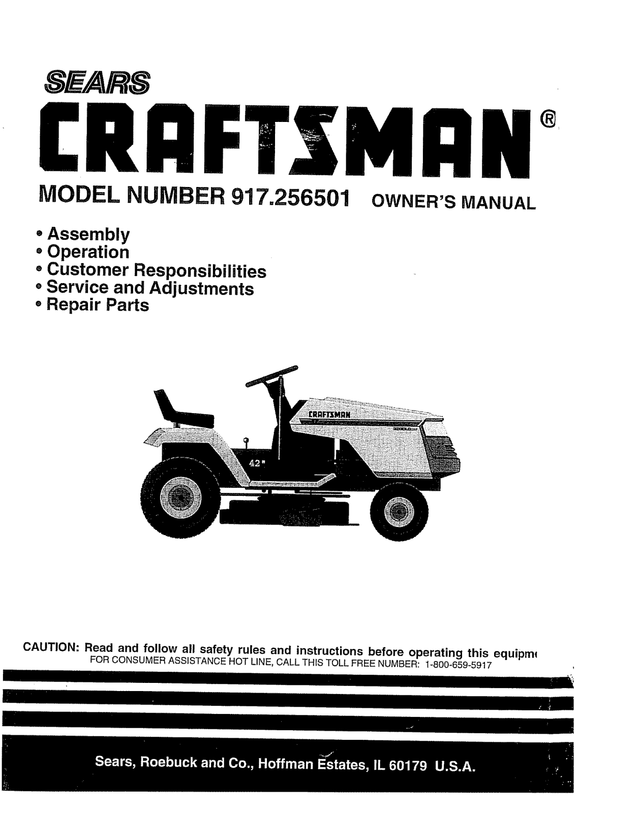 Craftsman 917256501 Owner’s Manual