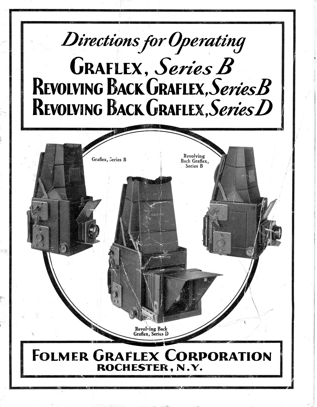 Graflex Revolving Back Operating Instructions