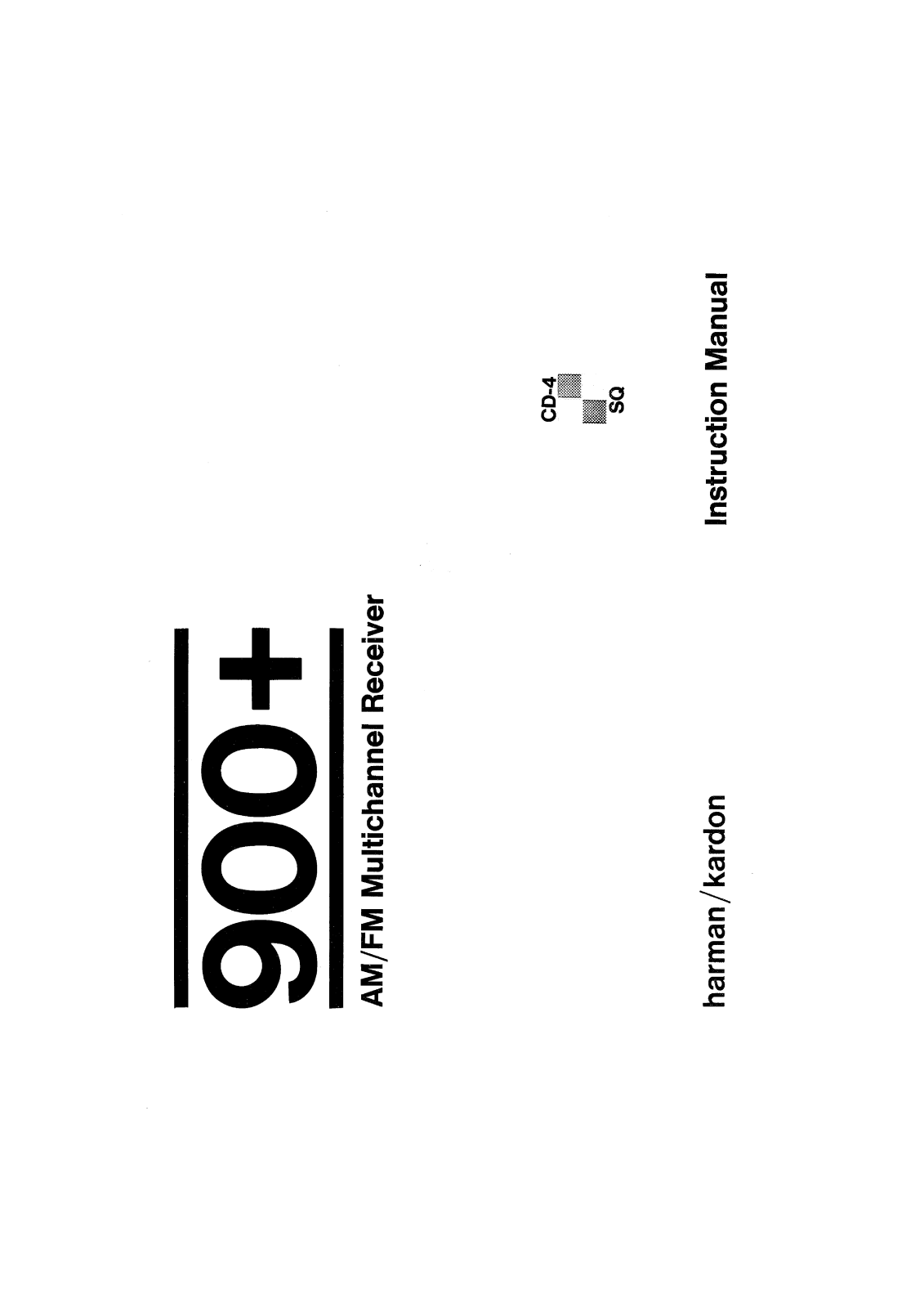 Harman Kardon 900 Owners Manual