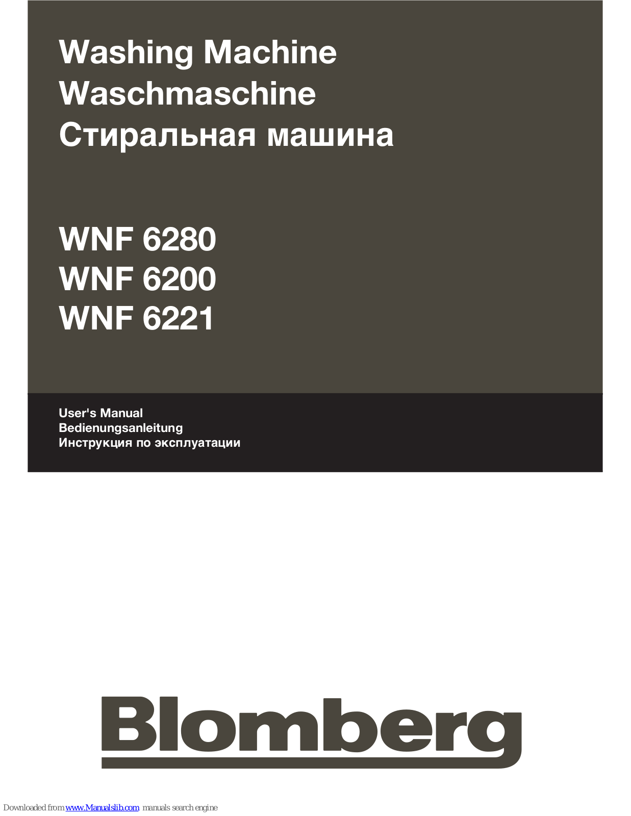 Blomberg WNF 6280, WNF 6221, WNF 6200 User Manual