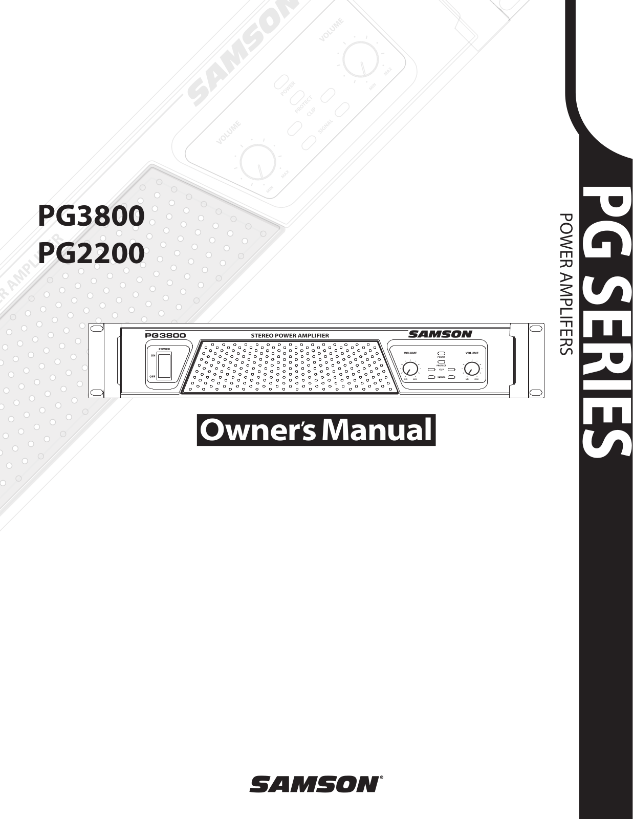 Samson PG2200, PG3800 User Manual