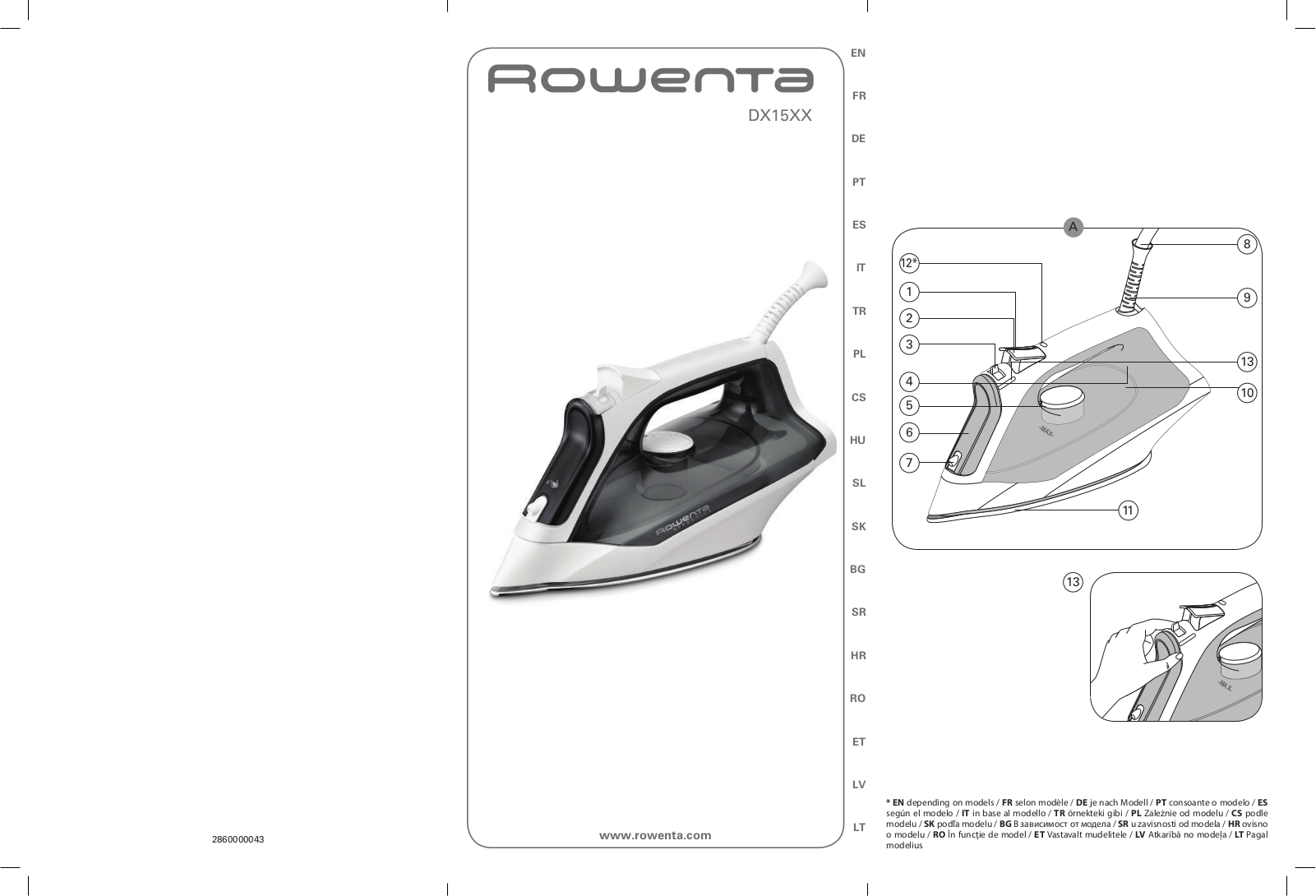 Rowenta DX1530 operation manual