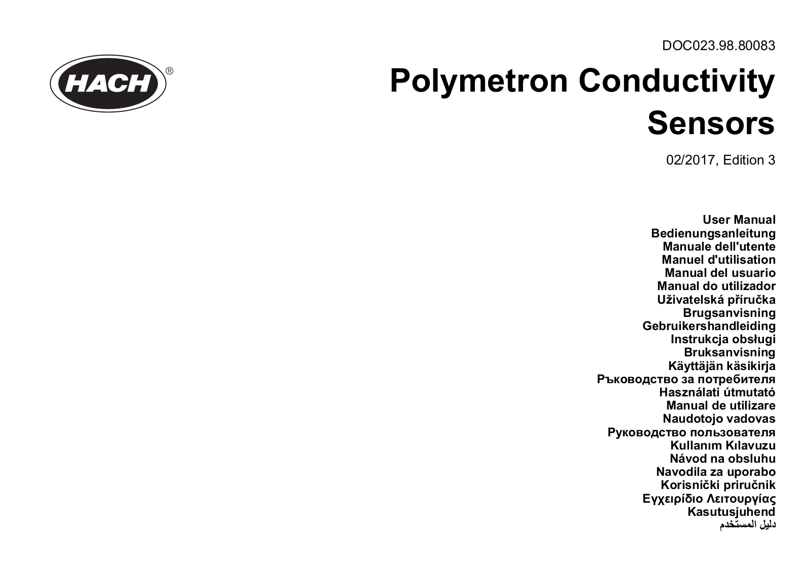 Hach Polymetron Series, Polymetron 8310, Polymetron 8316, Polymetron 8317, Polymetron 8394 User Manual - ManualMachine.com