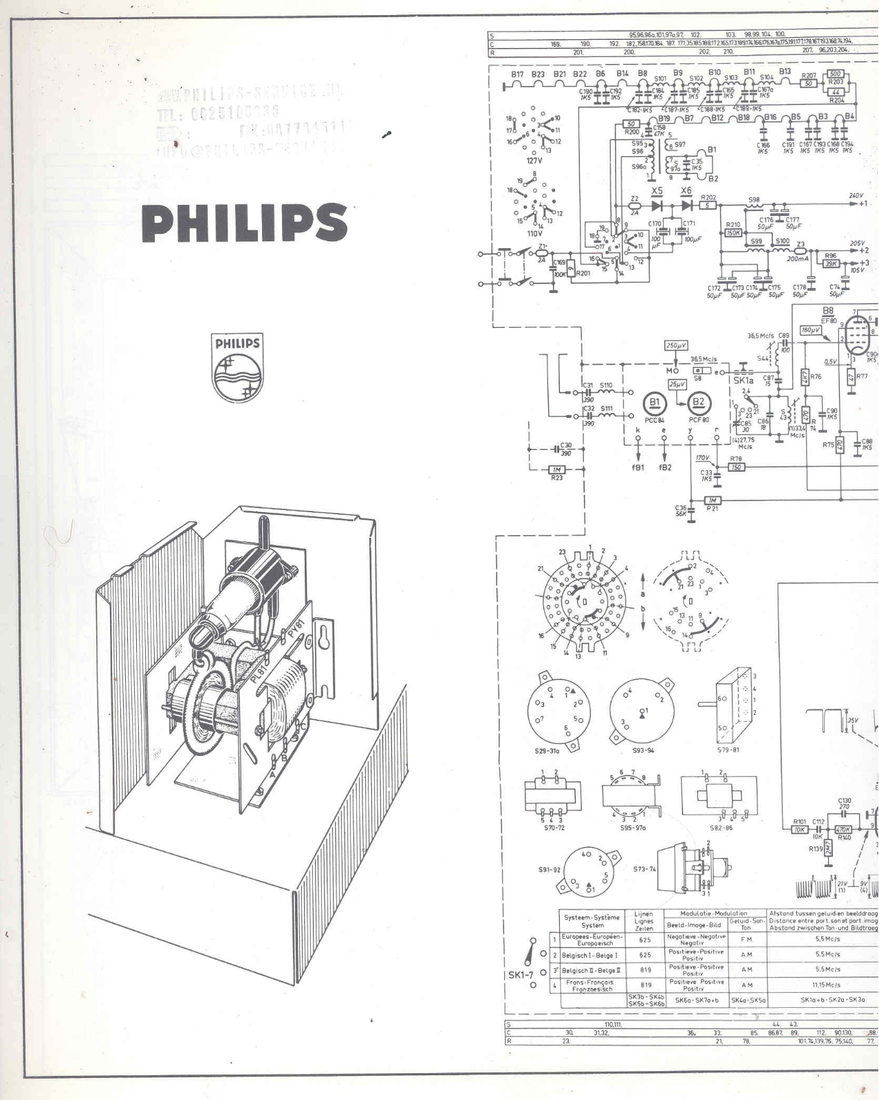 Philips 1417-TX Schematic