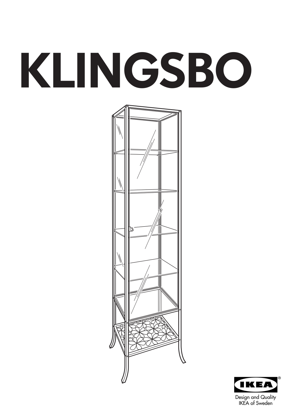 IKEA KLINGSBO GLASS DOOR TALL CABINET Assembly Instruction