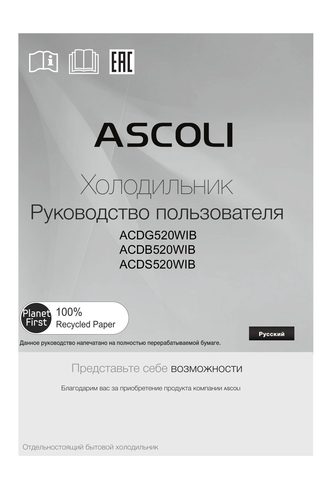 Ascoli ACDG520WIB User Manual