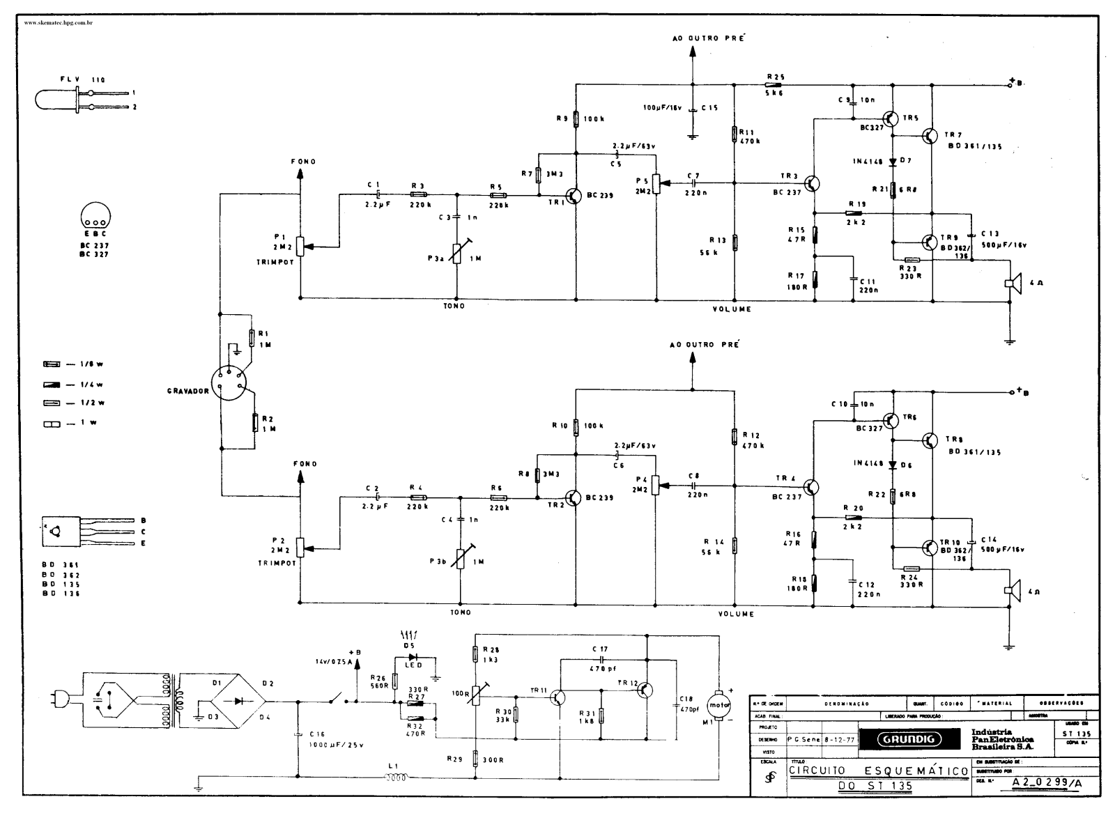 Grundig ST-135 Schematic