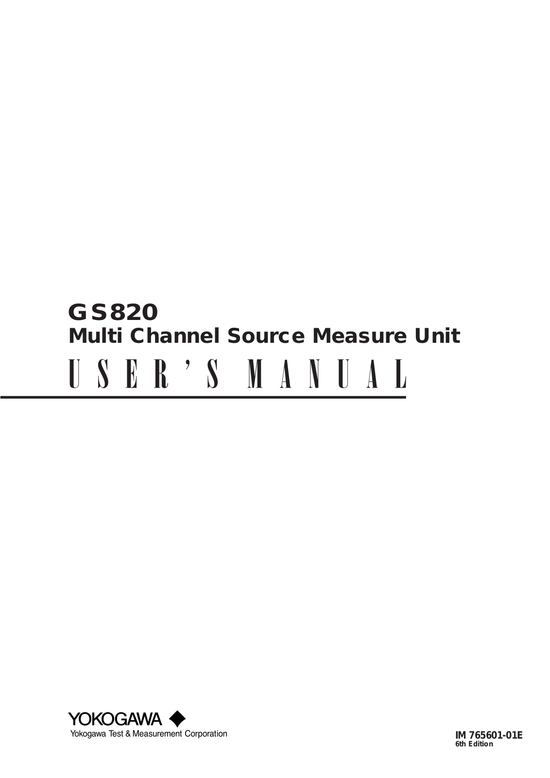 YOKOGAWA GS820 User Manual