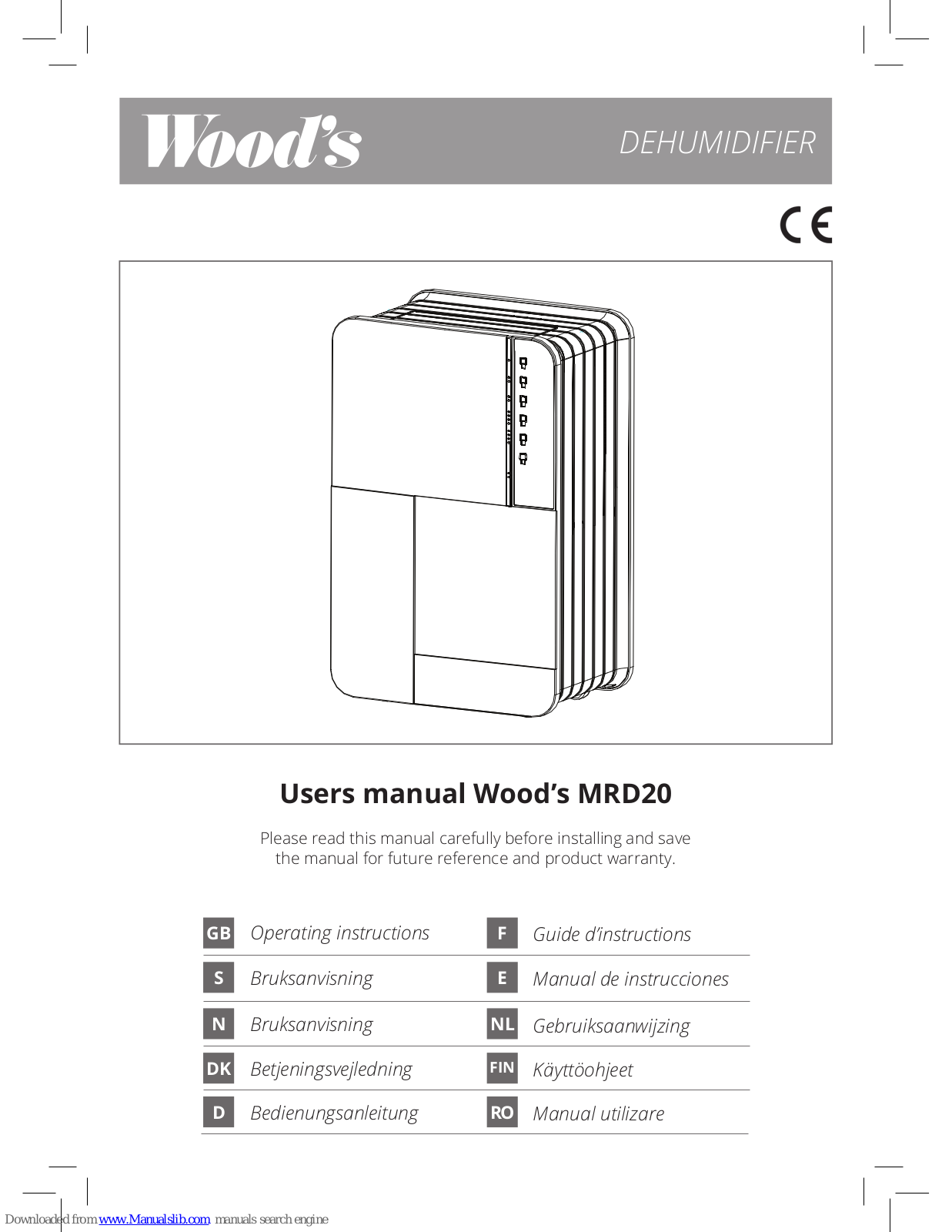 Woods MRD20 User Manual - ManualMachine.com