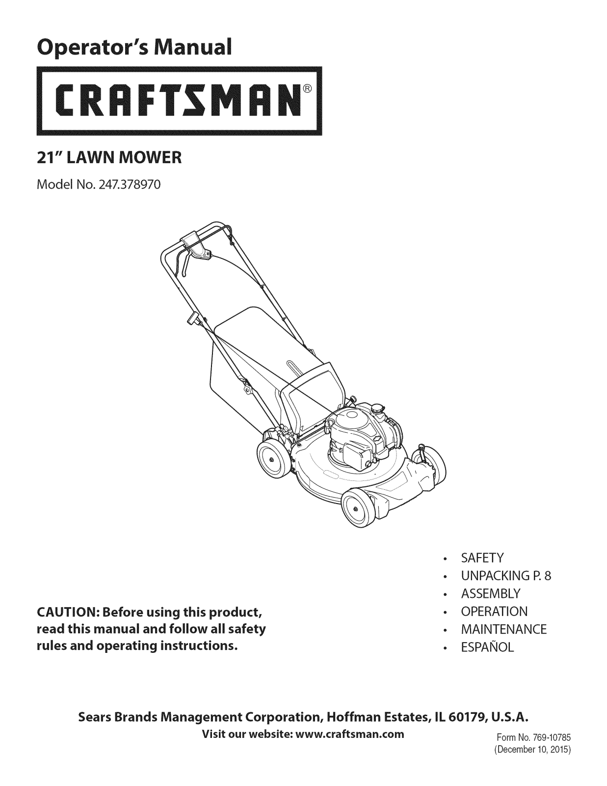 MTD 12AVC1B8799 Owner’s Manual