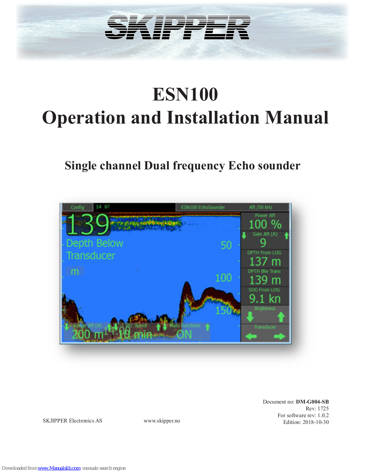 Skipper ESN100 Operation And Installation Manual