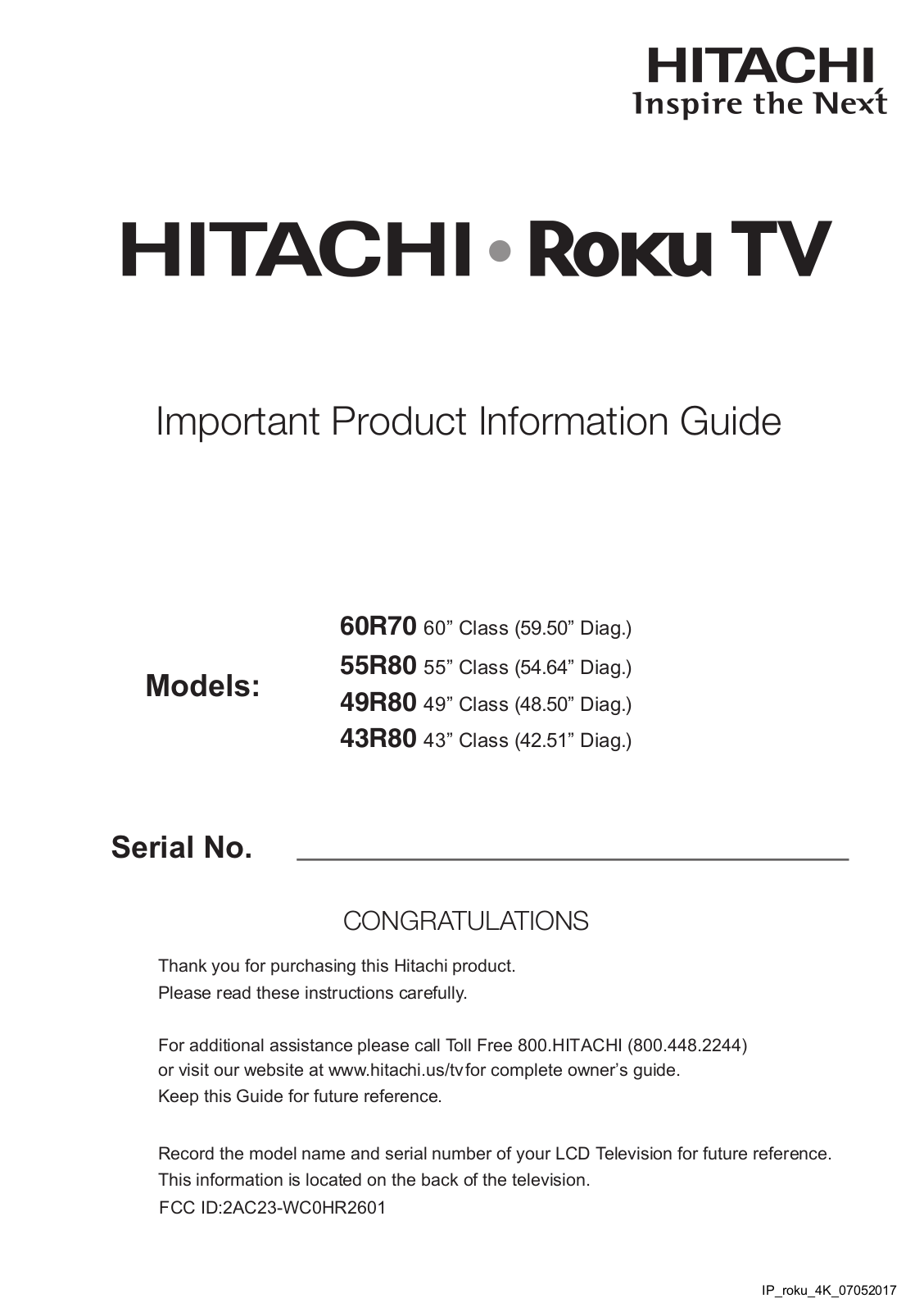 TTE Technology 60R70 User Manual