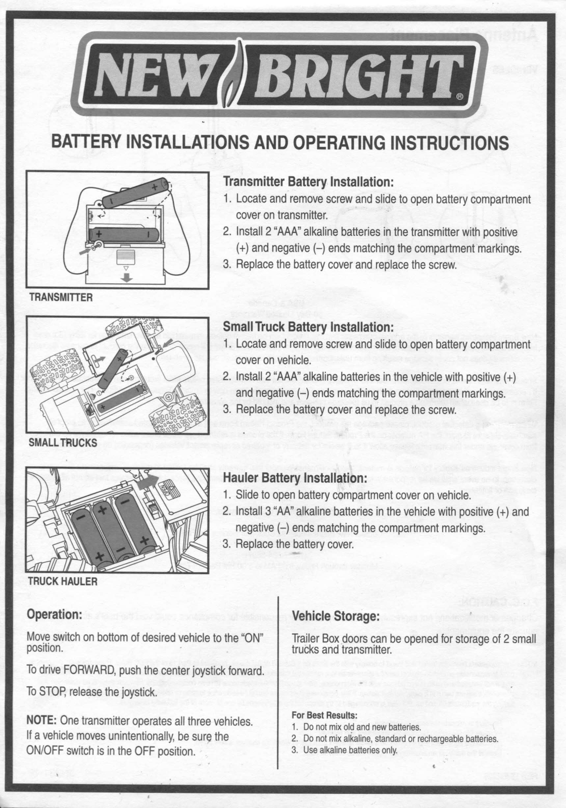 New Bright Co 1330A1MJRR, 1330A1RR User Manual